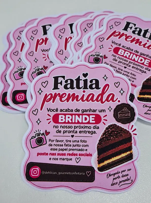 Cartão Premiado Personalizado – 7 cm